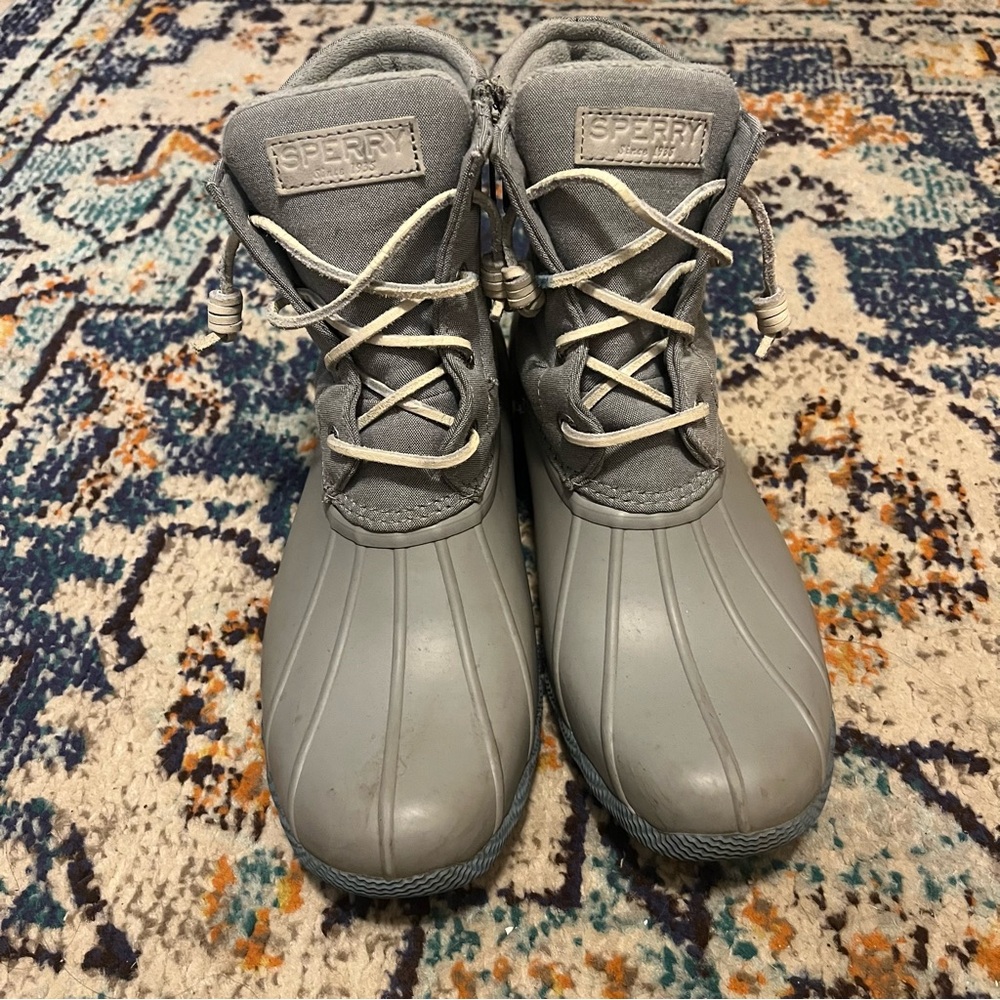 Sperry Charcoal & Blue Waterproof Duck Boots